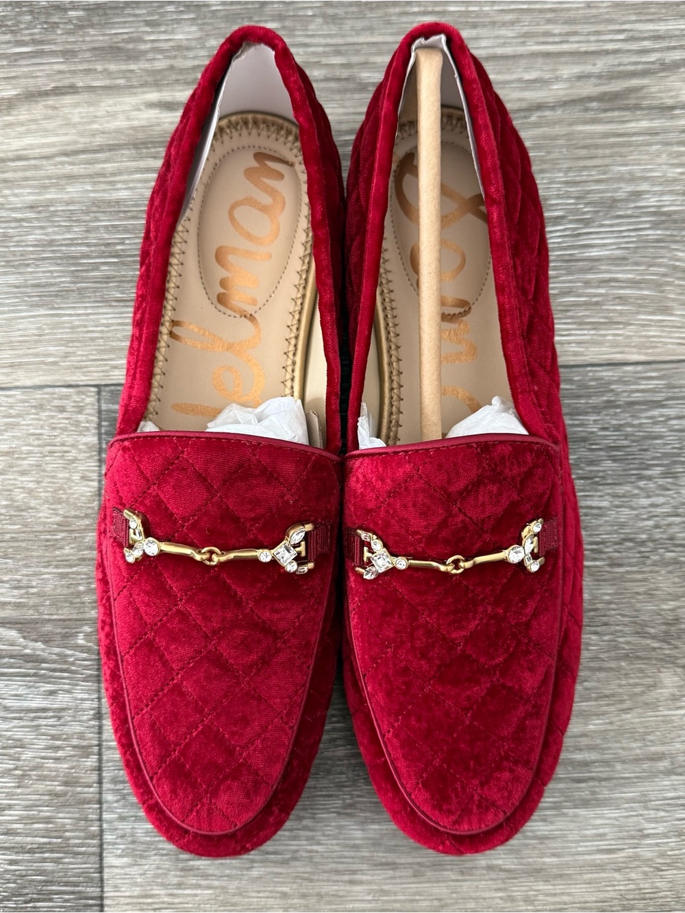Sam Edelman Bright Scarlett
Loraine Regal Velour Loafers Size
6.5 NIB